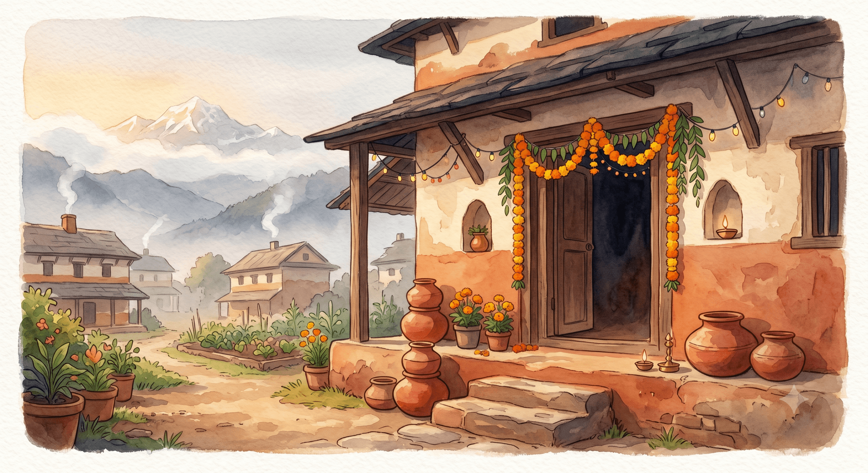 Dashain Tika Day illustration